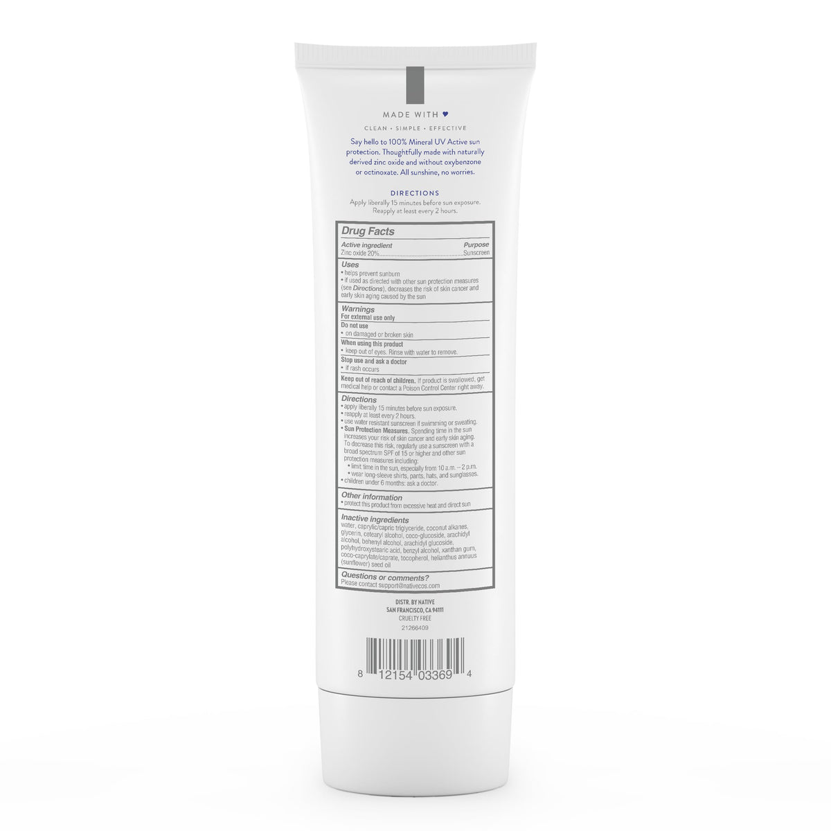 Native tube inside travel kit showing portability and on-the-go sun protection