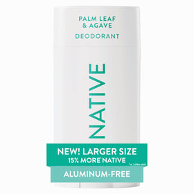 Native front packaging showing large 3.1 oz stick and scent branding benefits