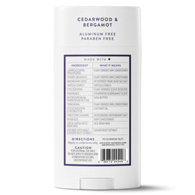Native deodorant with natural ingredients flatlay showing clean-formula benefit