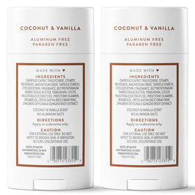 Native deodorant beside shea butter and coconut highlighting moisturizing ingredients