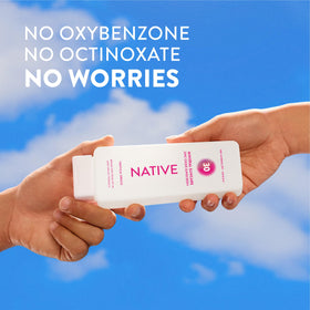 Native pump dispense with dollop of sunscreen, convenient application and measured coverage