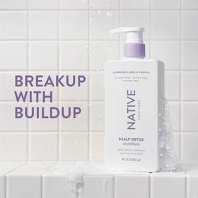 Native dispensing pump releasing shampoo showing ease of use and controlled amount