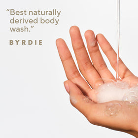 Creamy lather from Native sandalwood shea body wash showing rich foam and gentle texture