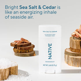 Native deodorant being applied underarm showing gentle, clear application