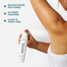 Native Sea Salt & Cedar held in hand to show 3.5 oz size and travel-friendly benefit