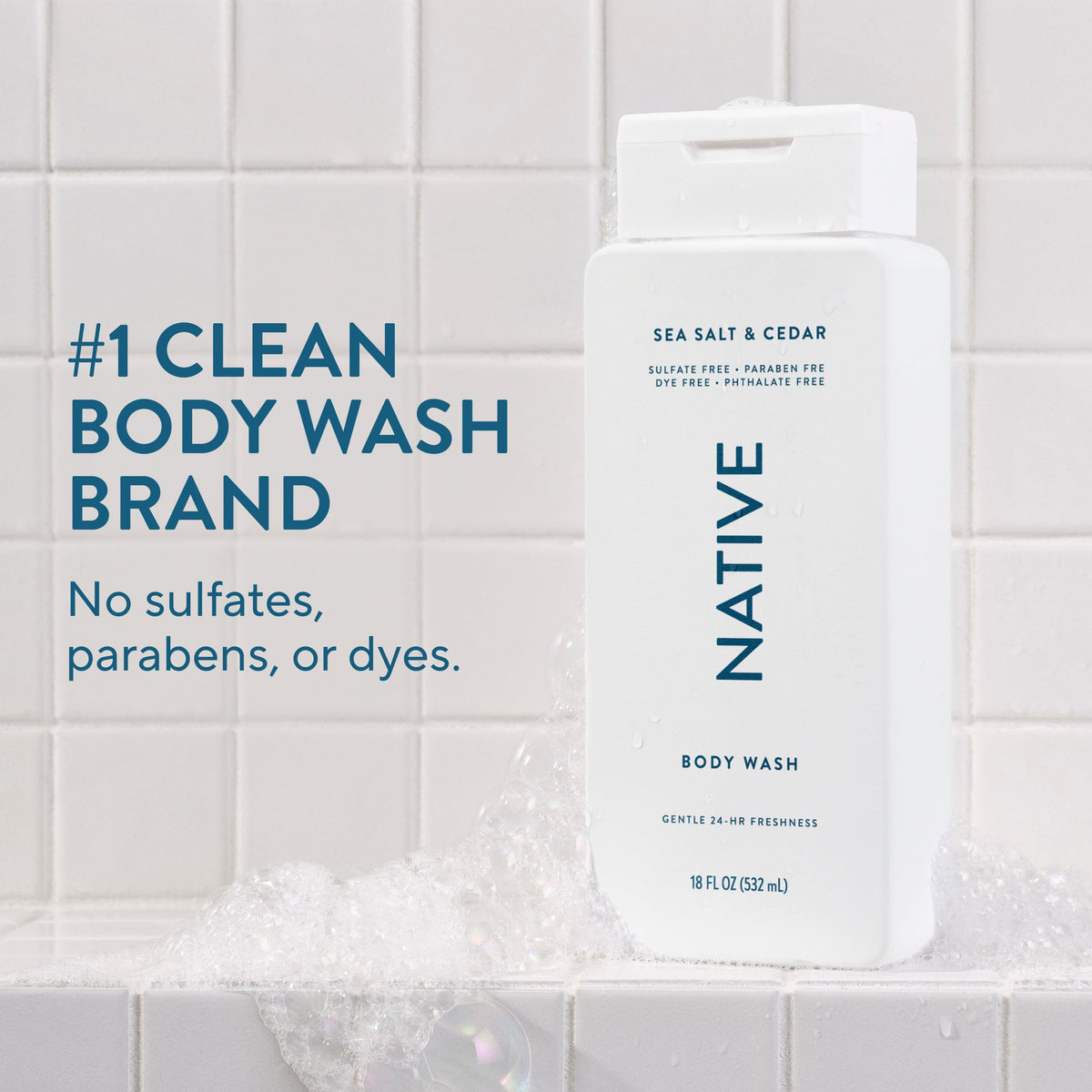 Native pump close-up highlighting easy dispensing and mess-free use