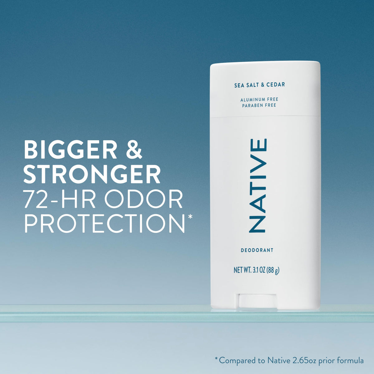 Native close-up texture of stick highlighting smooth non-staining application