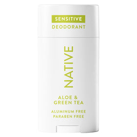 Native front packaging showing stick and scent, highlights gentle odor protection