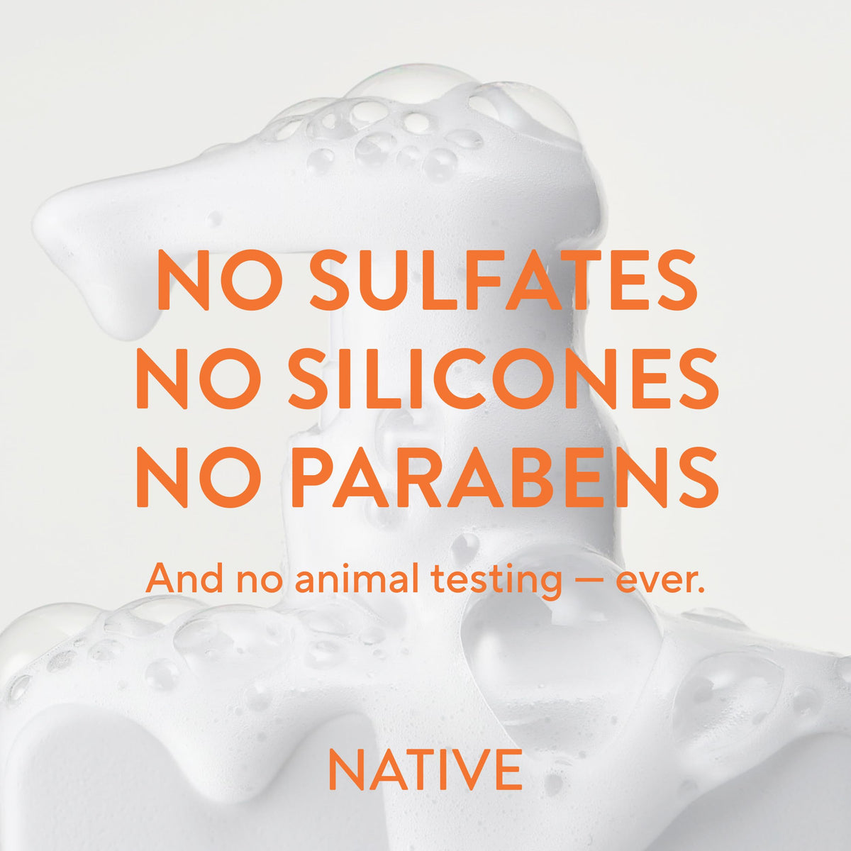 Native ingredient splash with plant oils emphasizing gentle, plant-based cleansers