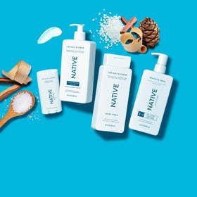 Native in-shower scene illustrating quick routine and time-saving benefit