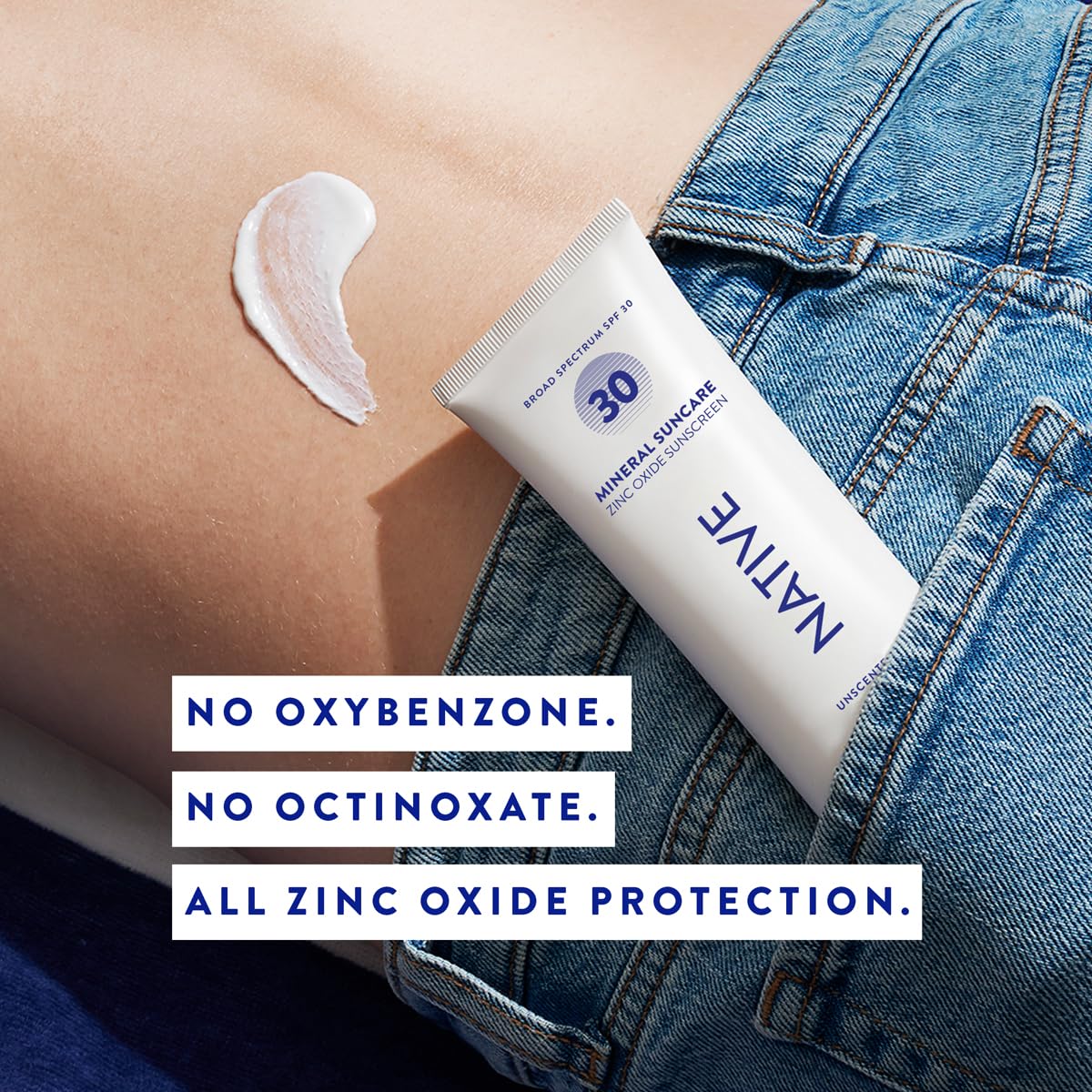 Native tube held in hand showing 5-ounce travel-friendly size advantage