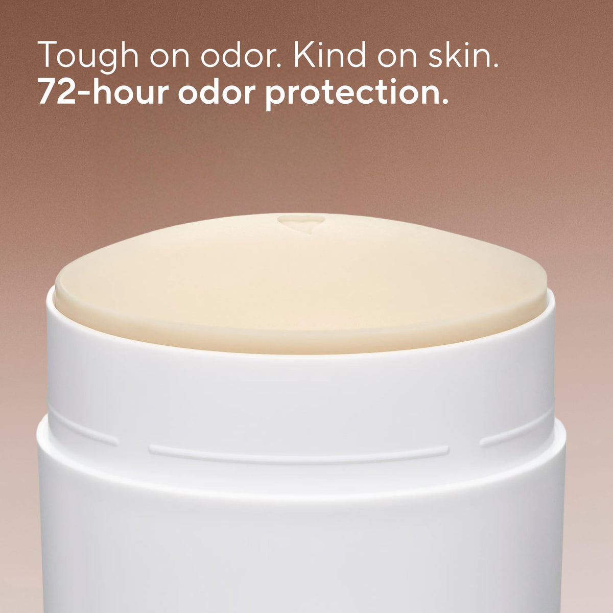 Native deodorant stick in hand demonstrating compact size and travel-friendly benefit