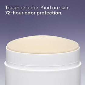 Native deodorant stick in hand scale comparison for larger size benefit