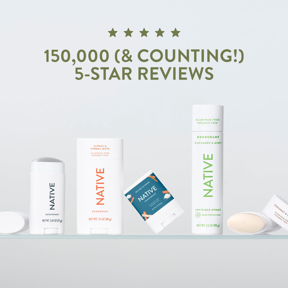 Native deodorant in a travel bag showing portability and convenience benefit