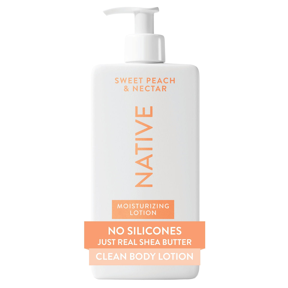 Native front pump bottle showing packaging and usage convenience