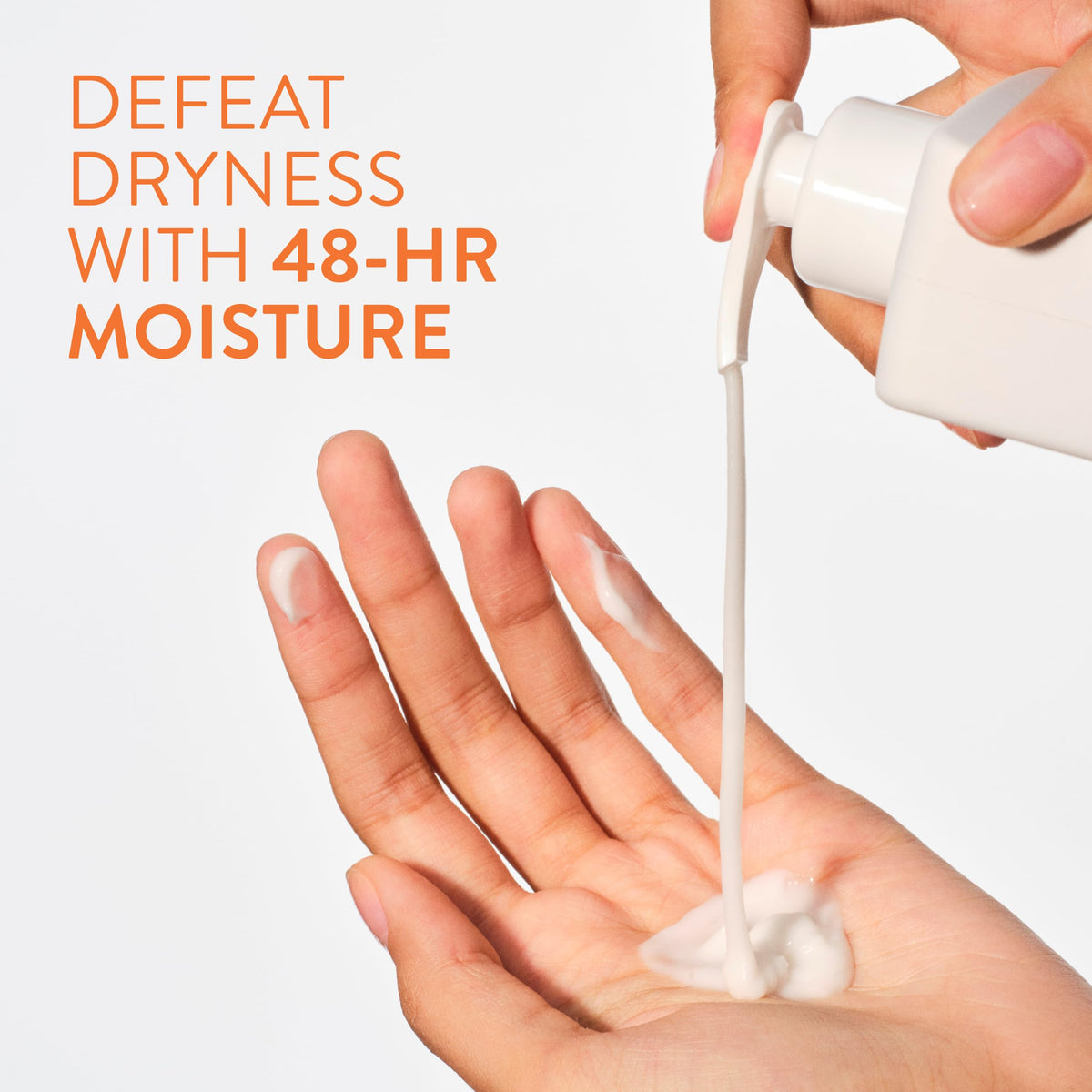 Native close-up of lotion texture highlighting fast-absorbing feel