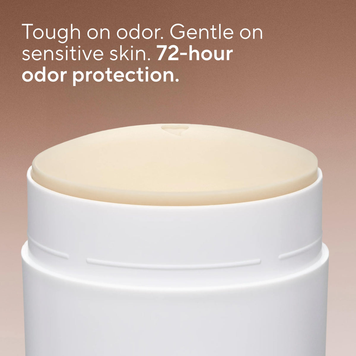 Close-up texture of Native deodorant surface, shows smooth glide and moisturizing finish