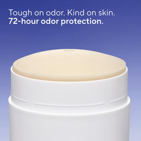 Native product texture swipe on skin demonstrating clear, non-greasy finish