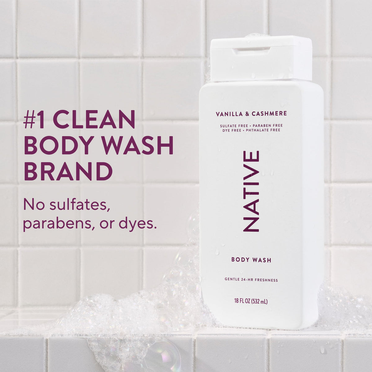 Native pump-top detail for easy dispensing and mess-free use