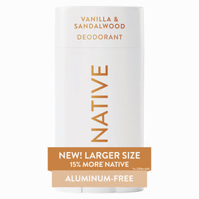 Native front packaging showing large 3.1 oz stick and scent name for easy recognition