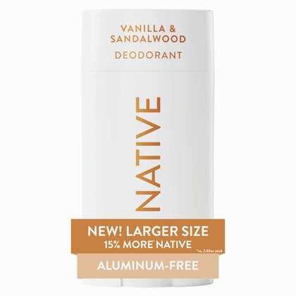 Native front packaging showing large 3.1 oz stick and scent name for easy recognition