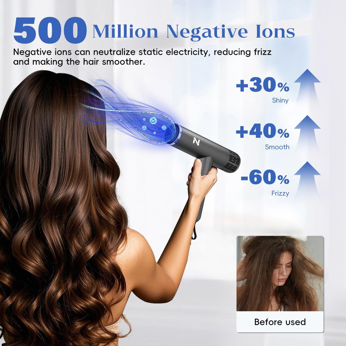 natrial concentrator nozzle image directing airflow for precise styling and faster drying
