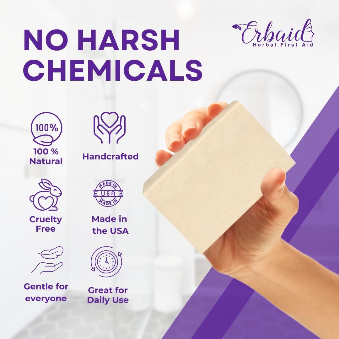 Natrulo rich lather on palm illustrating cleansing foam and rinseability