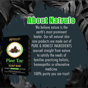 Natrulo pine tar soap being used on face and body for multi-purpose cleansing