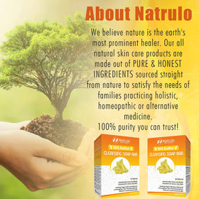 Natrulo bar used as shampoo on wet hair showing scalp cleansing benefit