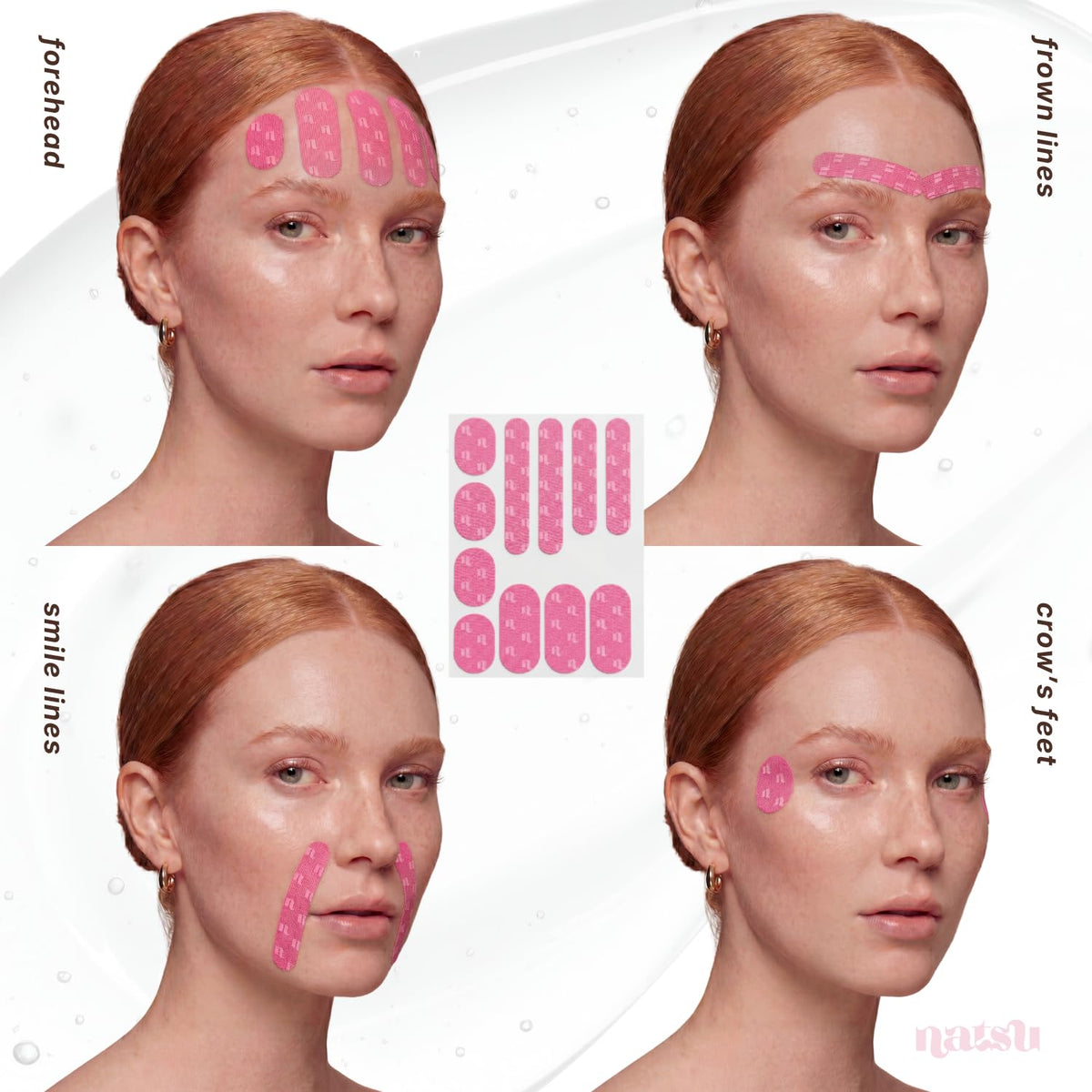 Natsu adhesive edge closeup revealing hypoallergenic, latex-free adhesive