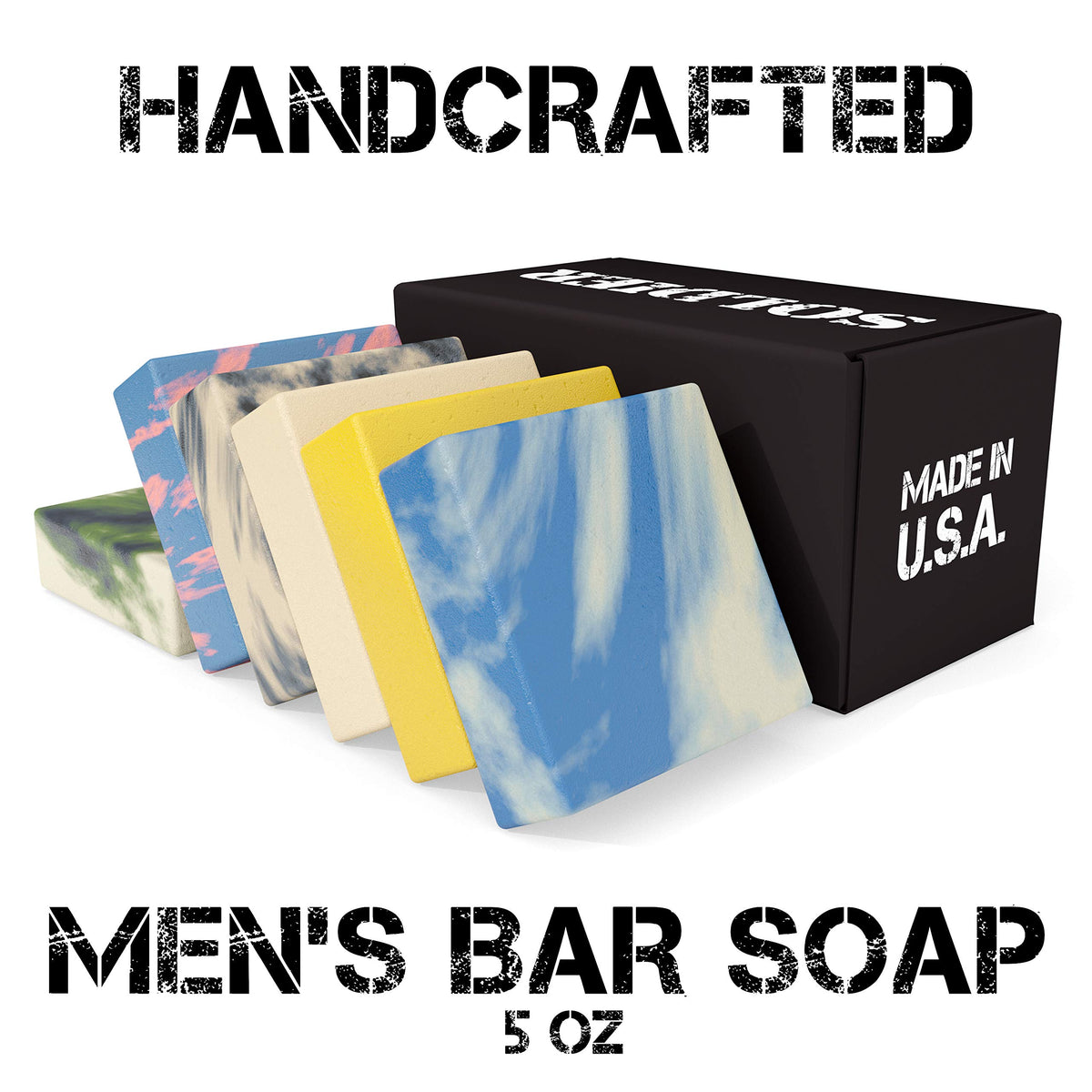 NATURAL AMERICAN soldier bathroom lifestyle display suggests daily use and masculine aesthetic