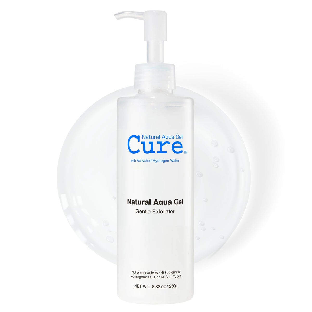 NATURAL AQUA GEL CURE front packaging showing product and benefits