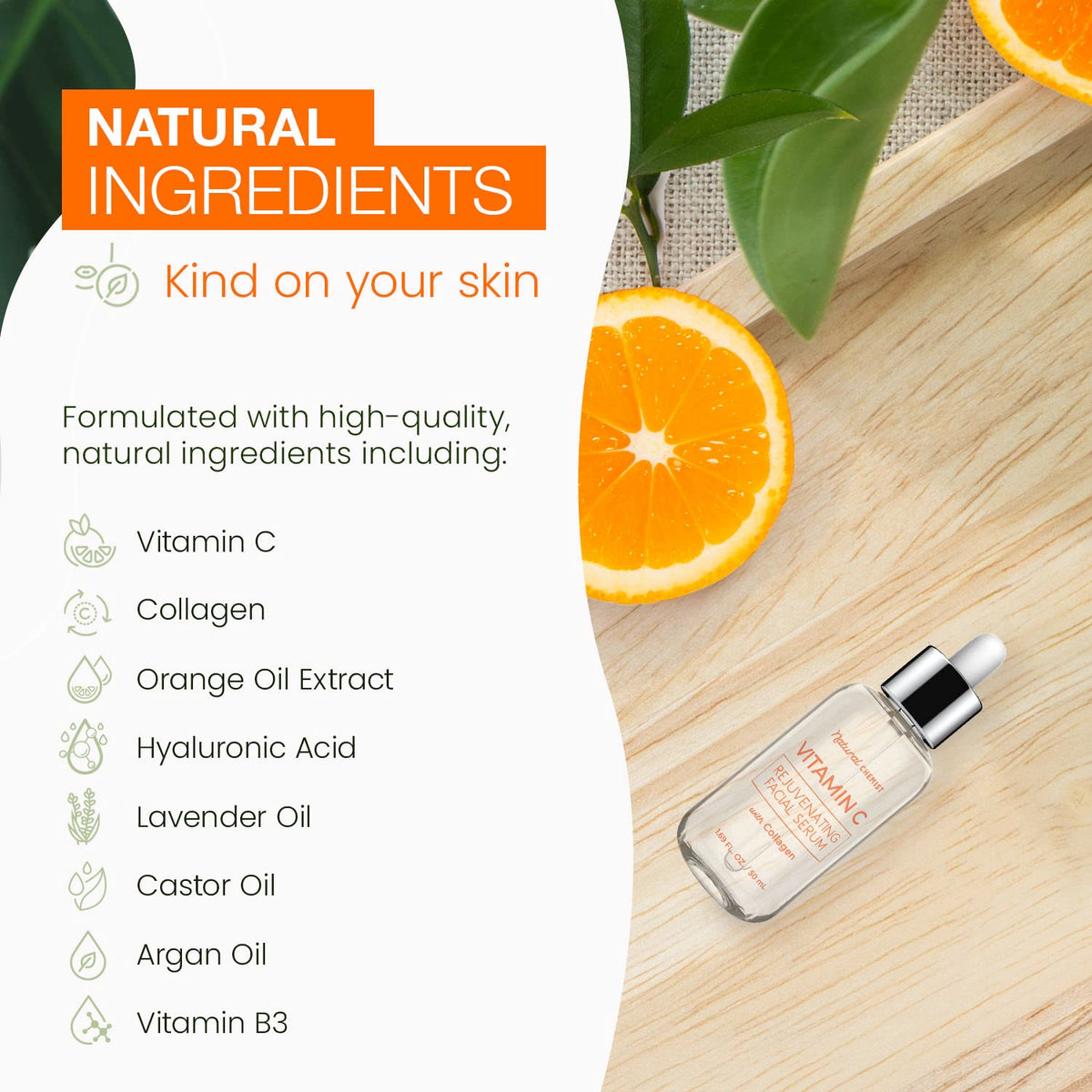 Natural Chemist bottle next to ruler showing 1.69 oz scale
