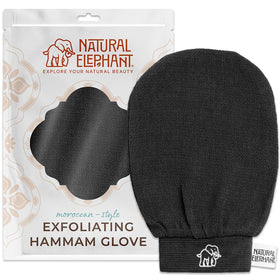 Natural Elephant mitt front view showing compact design and easy grip benefit