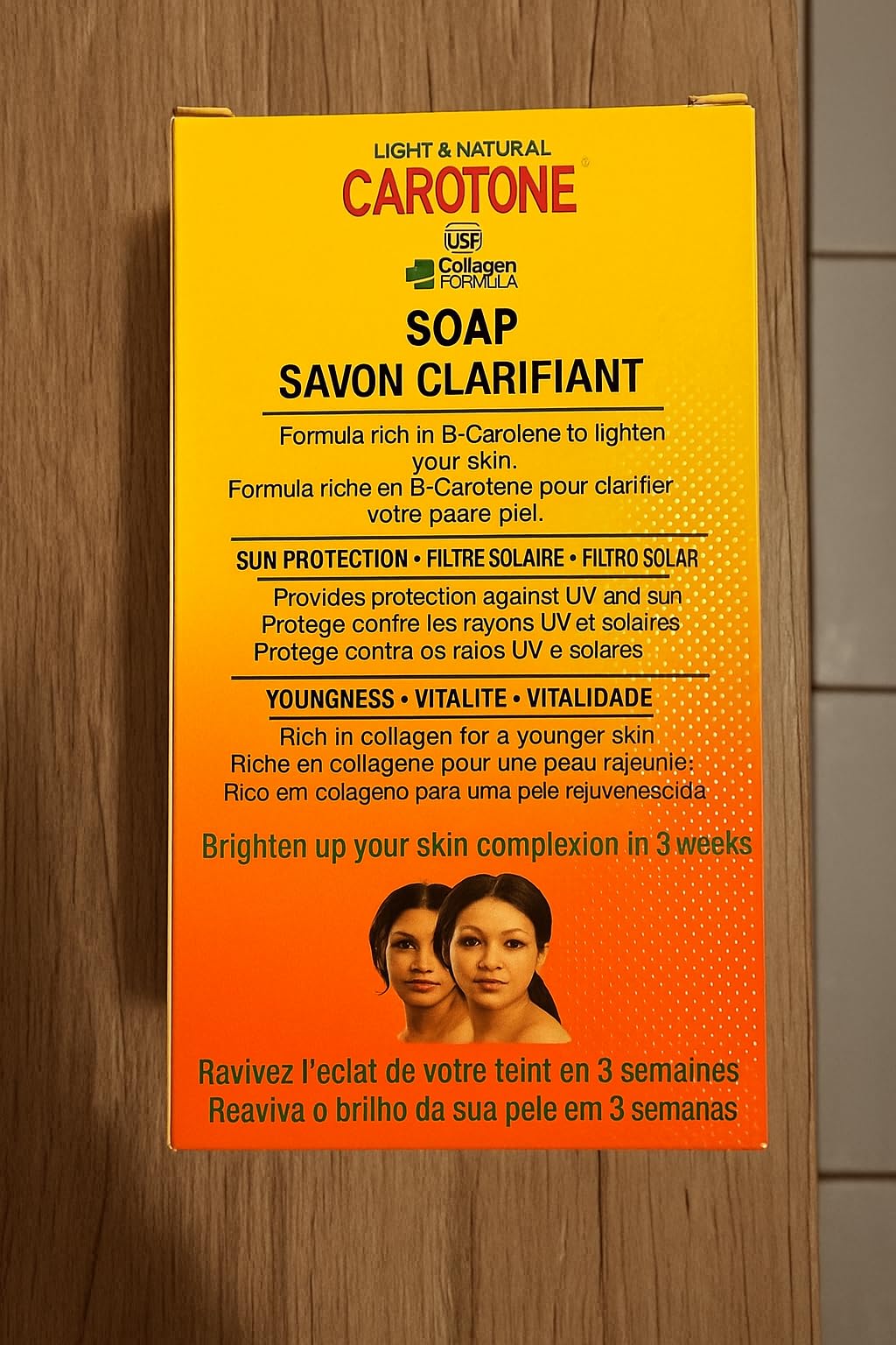 Close-up of Natural Glow Soap bar texture highlighting carrot extract benefits