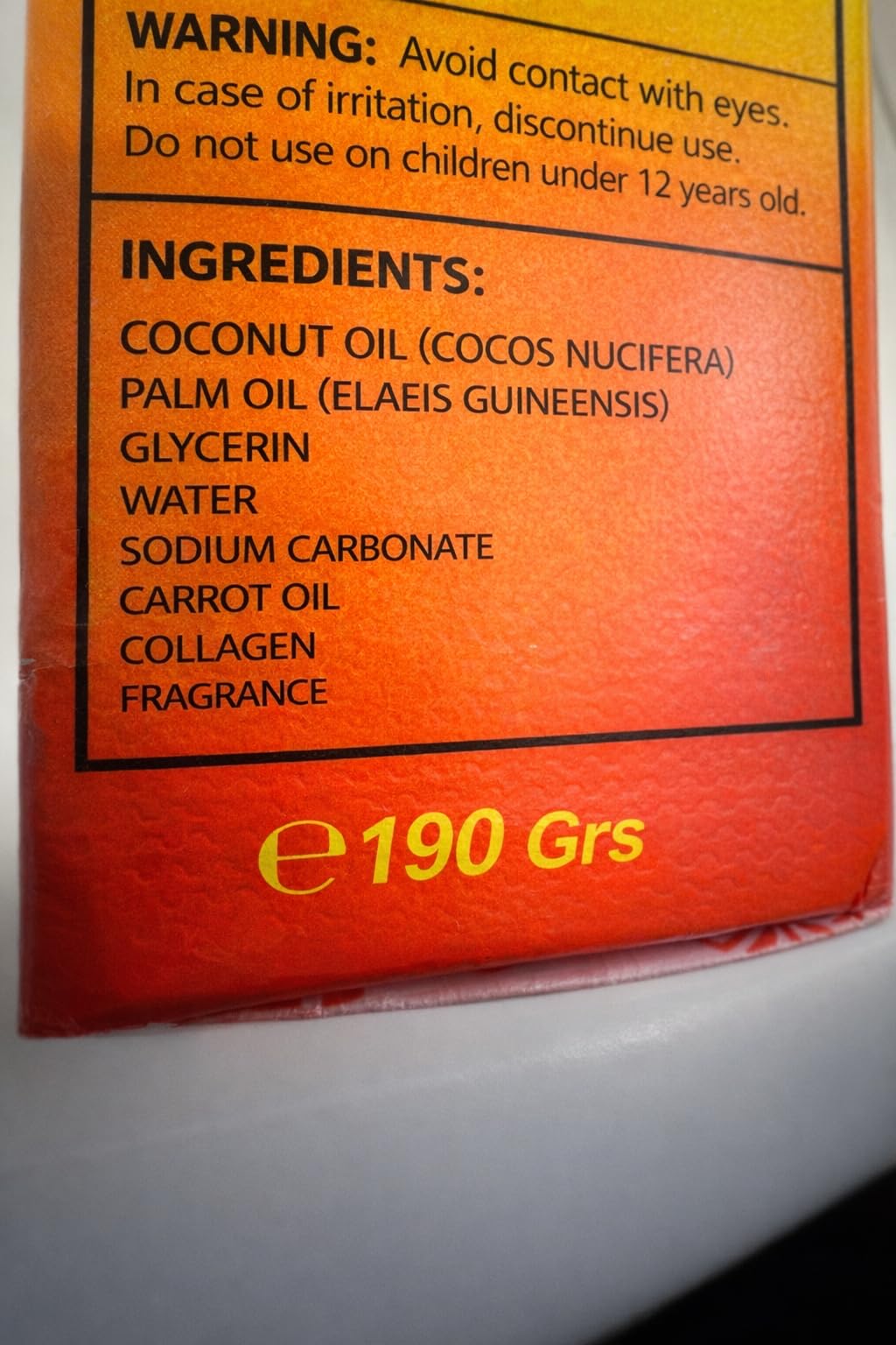 Natural Glow Soap beside ruler showing 6.7oz (190g) size for portion clarity