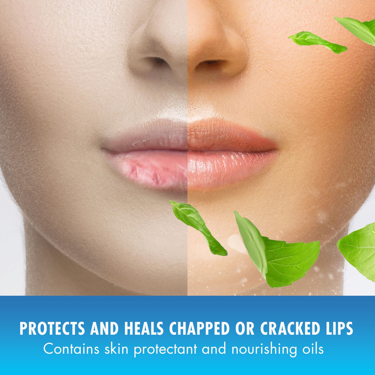 Natural Ice used on lips at beach to protect and hydrate outdoors