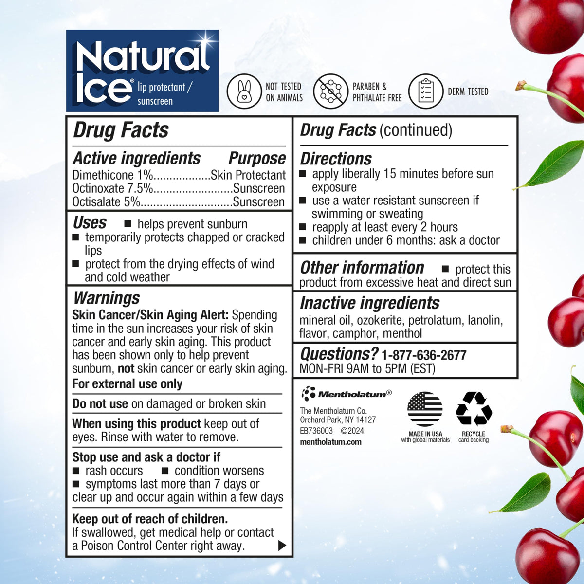 Natural Ice in outdoor setting demonstrating portable protection