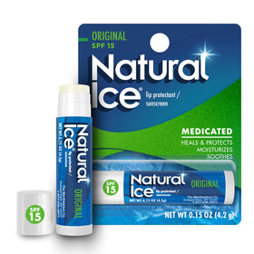 Natural Ice tube front view showing branding and cooling benefit