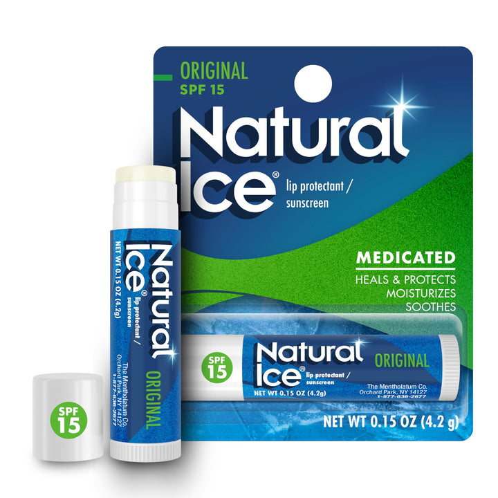Natural Ice tube front view showing branding and cooling benefit