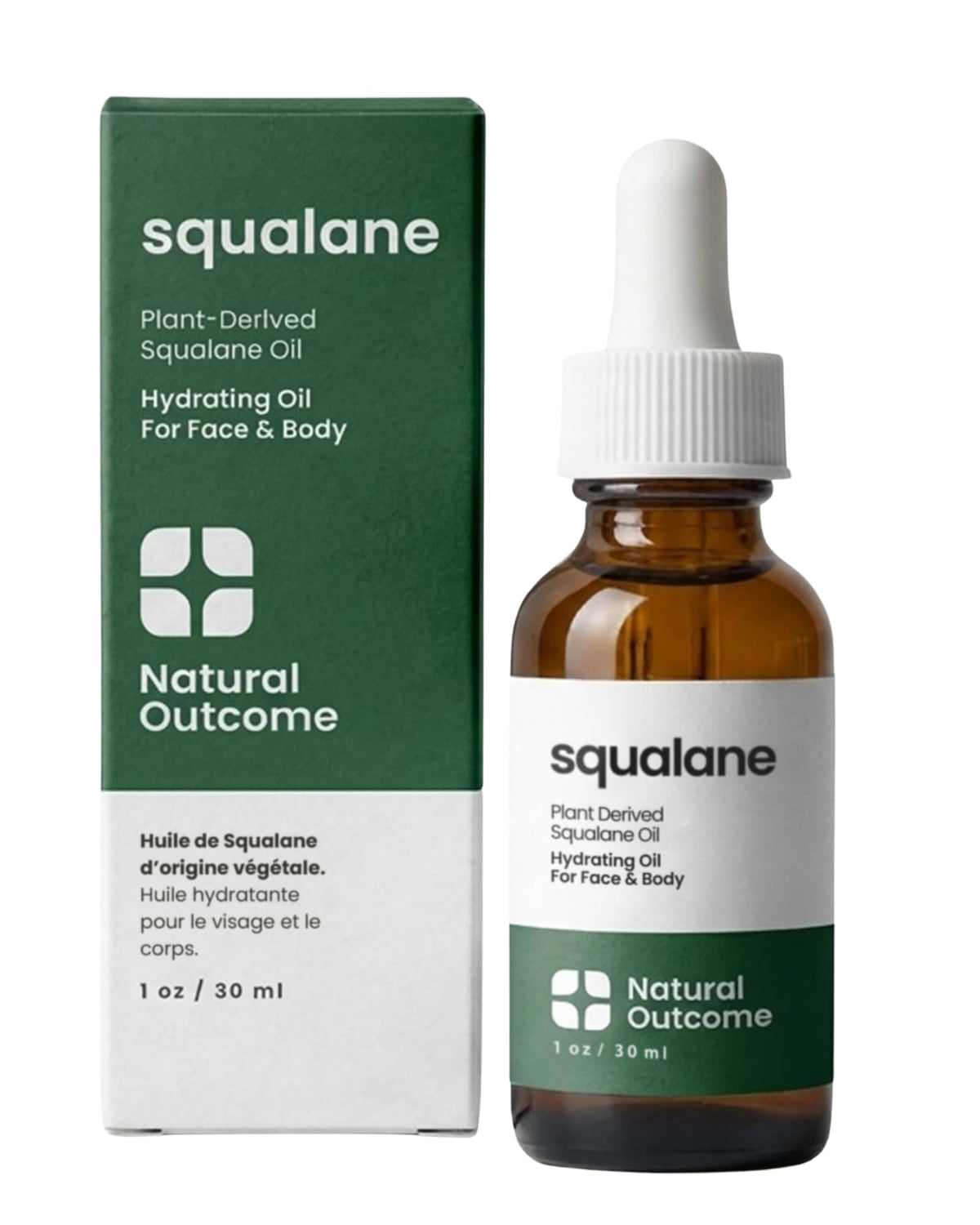 natural outcome bottle front showing label and compact 1 oz size for travel convenience