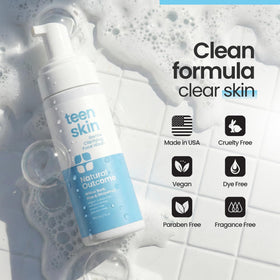 natural outcome bottle beside a hand showing 5 oz scale for travel and school bag convenience