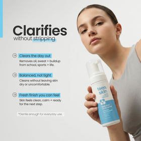 natural outcome foaming texture closeup showing airy lather that cleanses without heavy residue