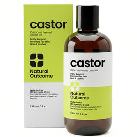 natural outcome front packaging 8oz amber bottle showing brand and label for protection