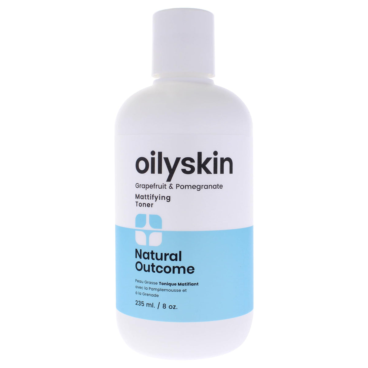 Natural Outcome applied with cotton pad demonstrating easy, gentle use benefit