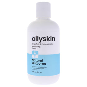 Natural Outcome applied with cotton pad demonstrating easy, gentle use benefit