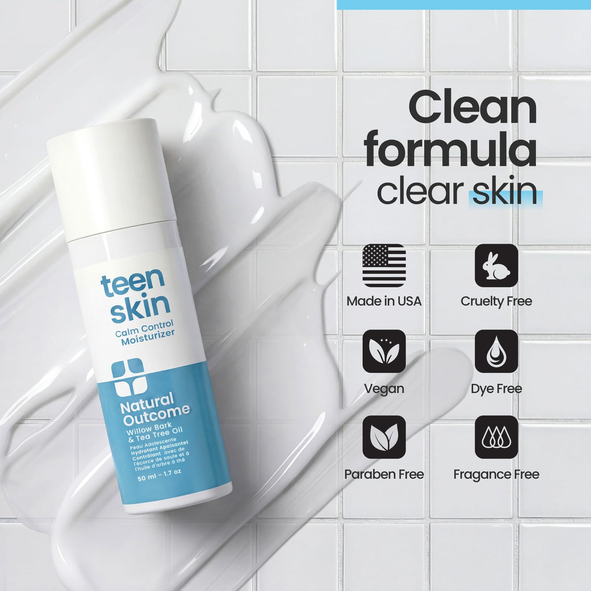 Natural Outcome ingredients label detailing natural extracts and safety clean formula