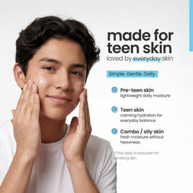 Natural Outcome moisturizer in hand demonstrating small travel-friendly 1.7 oz size