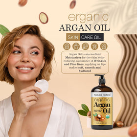 Natural Riches argan oil applied to hair mid-lengths improving smoothness and shine