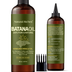 Natural Riches front packaging showing bottle and clean label, highlights purity